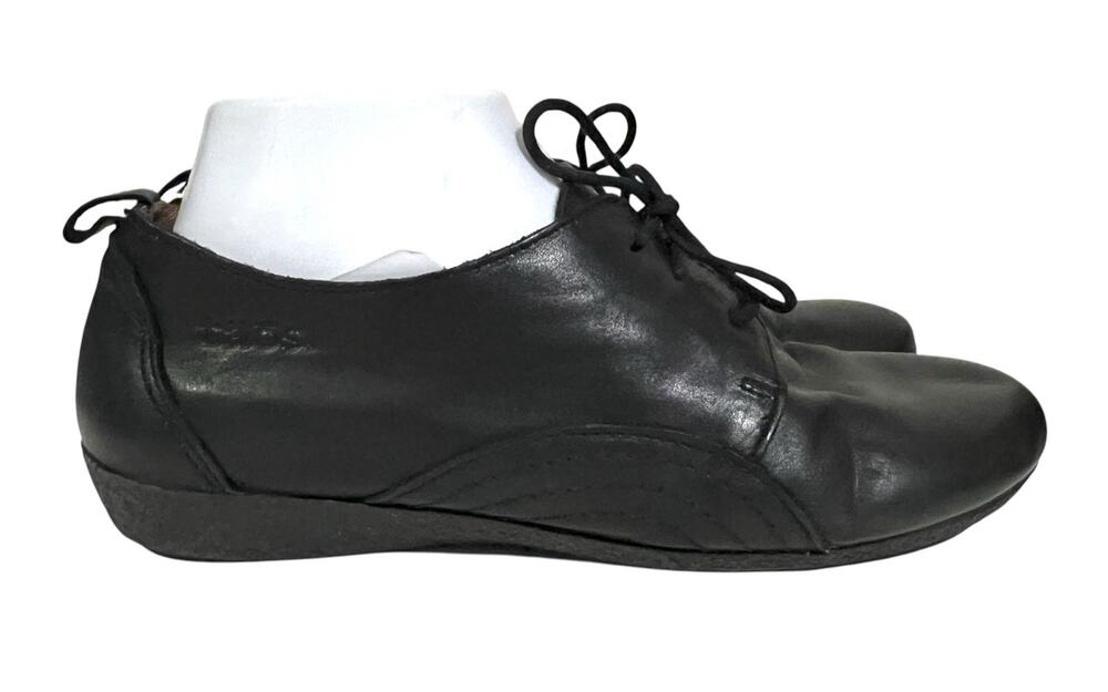 Taos Womens Oxford Lace Ups Comfort Flats Shoes Leather Black 39 EU 8.5